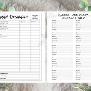 Wedding Planner Printable, Printable Bride planner, wedding binder template, wedding planning book, wedding planner organizer pages.