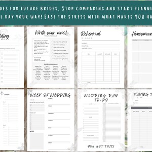 Wedding Planner Printable, Printable Bride planner, wedding binder template, wedding planning book, wedding planner organizer pages.