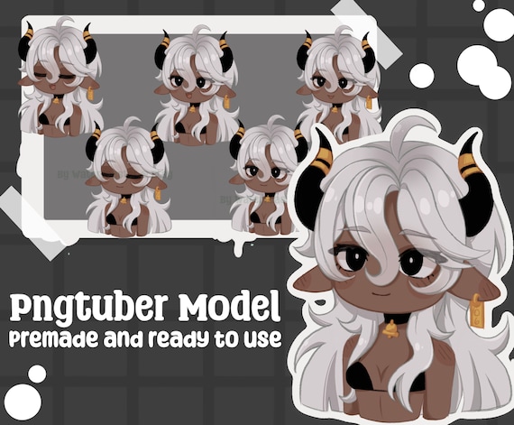 Anime Cow Girl PNGTuber Avatar (Ready-to-Use)