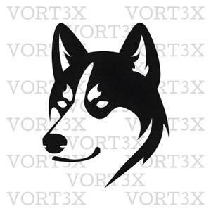 Fichier vectoriel Husky SVG pour Cricut, Silhouette, Svg, Png, Dxf, Pdf, pochoir autocollant vinyle impression symbole