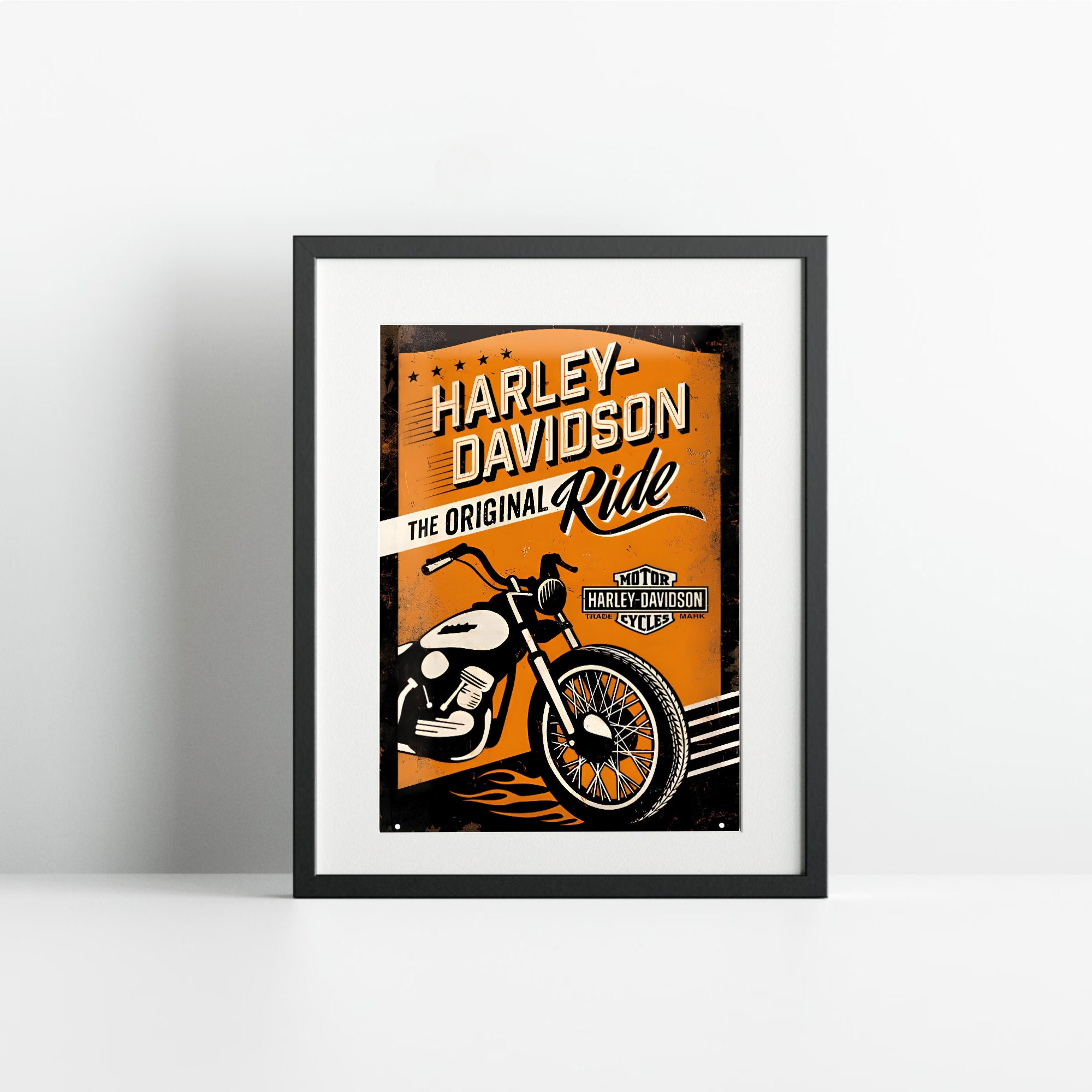 Harley Davidson Set of 3 Posters Harley Davidson Poster Etsy