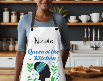 Personalized African American Apron, Ethnic Cooking Gift