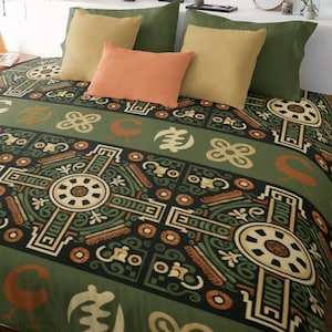 African art bedding set housewarming gift bed ethnic queen-size king unique design bedspread gift for Mom twin duvet gift for Africa lover