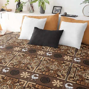 Brown Ankara design duvet  ethnic style comforter Twin Queen King  African American bedding set  comforter African bedding