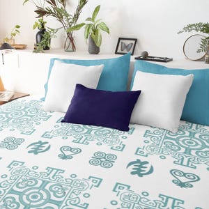 Afrikaans beddengoed dekbedovertrek Inwijdingsfeest cadeau idee sprei Afrikaanse kunst dekbed set slaapkamer decor etnische bed housewarming cadeau voor familie