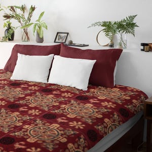 Ethnic bedding duvet cover gift for Mom pillow sham comforter set Adinkra symbol duvet tribal bedding room decor Housewarming gift duvet set