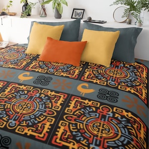 King size African fabric bedding African comforter unique ethnic comforter set king  gift for her queen duvet housewarming gift bedding set