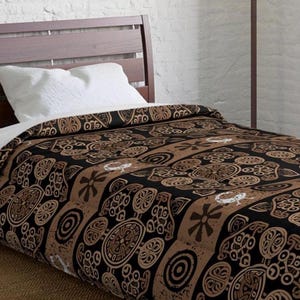 Ethnic style bedding set king Africa queen comforter sham set abstract brown paisley king size comforter African bed set queen blanket gift