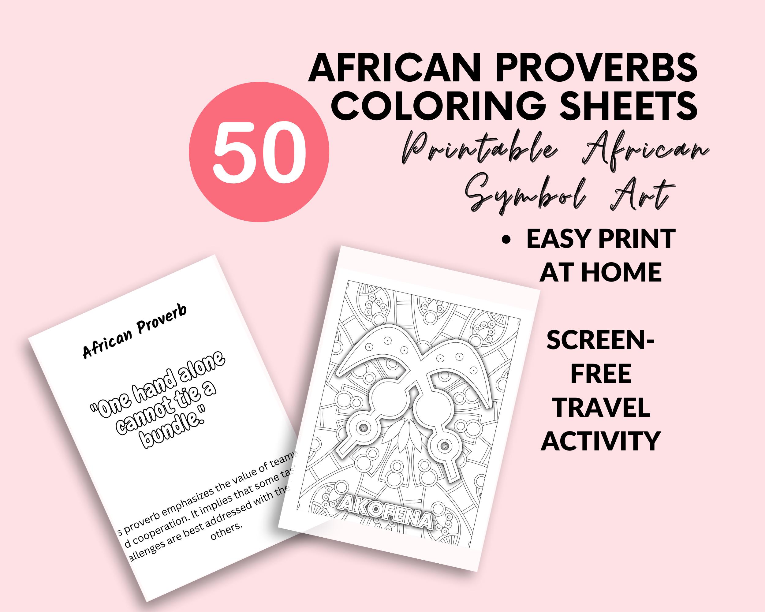 African Pattern Coloring Pages | DIY Ethnic Art (digital Download ...