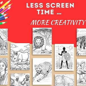 Kids Printable coloring pages fun and interactive activity books unique drawing book ethnic art book custom gift for kids coloring pad gift