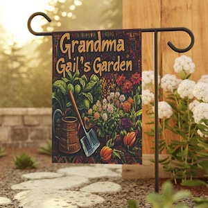Garden Flag Personalized Grandma Gift for African American Woman House Banner Garden Decor House Flag for Her Outdoor Yard Sign gift