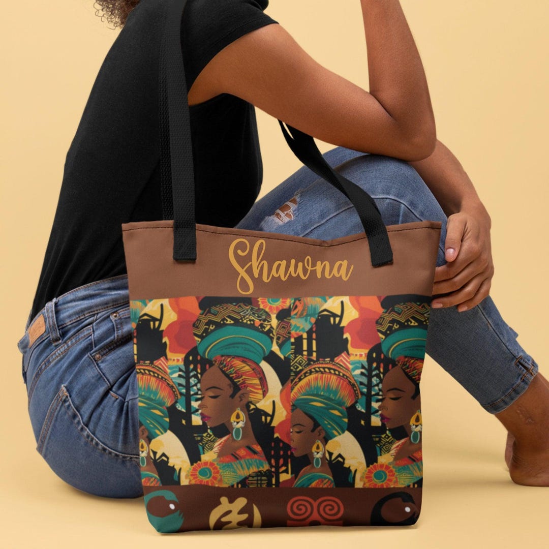 Buy Personalized Tote Bag Custom Gift for Mom Summer Bag Ethnic Carryall  Bag Unique Women Shoulder Bag African Art Cute Canvas Bag Gift for Her  Online