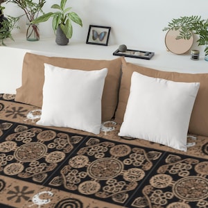 Brown African comforter Queen King bedding set pillow sham comforter set ethnic style African fabric bedding gift set housewarming gift