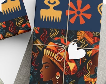 Ethnic decorative wrap Unique tribal gift wrap African art wrapping paper  custom Christmas gift wrap personalized wrapping paper roll