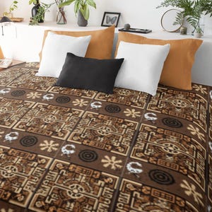 Brown Ankara design duvet  ethnic style comforter Twin Queen King  African American bedding set pillow sham comforter African bedding