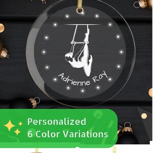 Adorno de vidrio personalizado para trapecista, regalos para trapecistas y artistas de circo, regalos únicos para amigos, 6 estilos disponibles