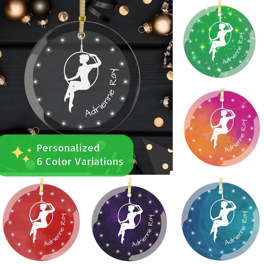 Personalized Glass Ornament for Lyra Artist, , Gifts for Aerialist