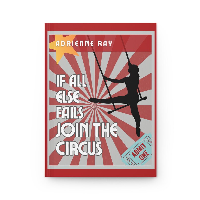 Customizable Hard Covered Lined Journal, Notebook, Aerial Silks. Lyra