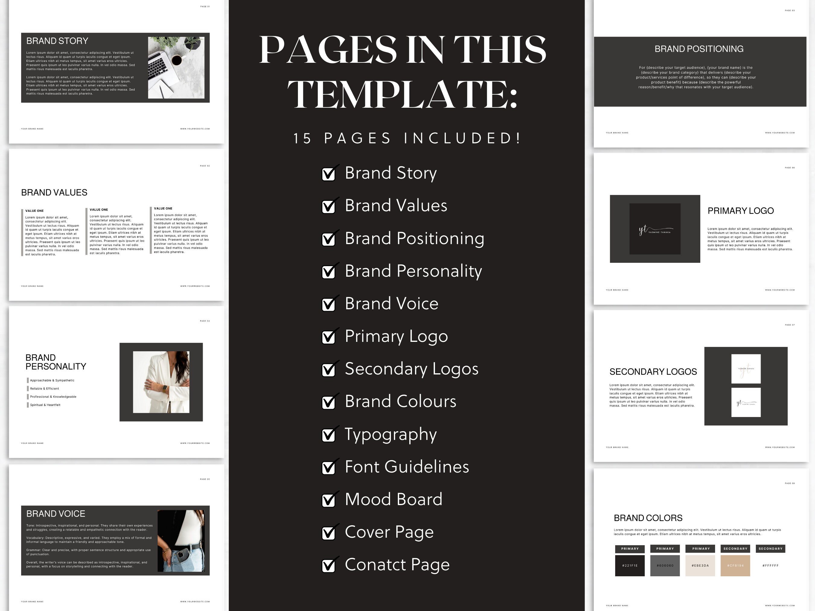 Brand Guidelines Canva Template | Brand Style Guide | Branding Kit ...
