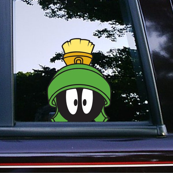 Marvin the Martian Peeker Peeking | Car Decals | Pop Culture | Android | Diary | iPad | iPhone | Tablet | Mug | Macbook | Vinyl Stickers