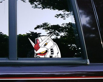 Gundam RX78 Peeker Peeking | Anime | Robot | Car Decals | Macbook | Waterproof | manga | iPad Stickers | Android | Vinyl stickers