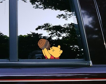 Winnie Peeker Peeking | Winnie the Pooh | Disney | Classic Cartoon | Car Decals | Honey Bee | Phone | Calssic | iPad | Vinyl stickers