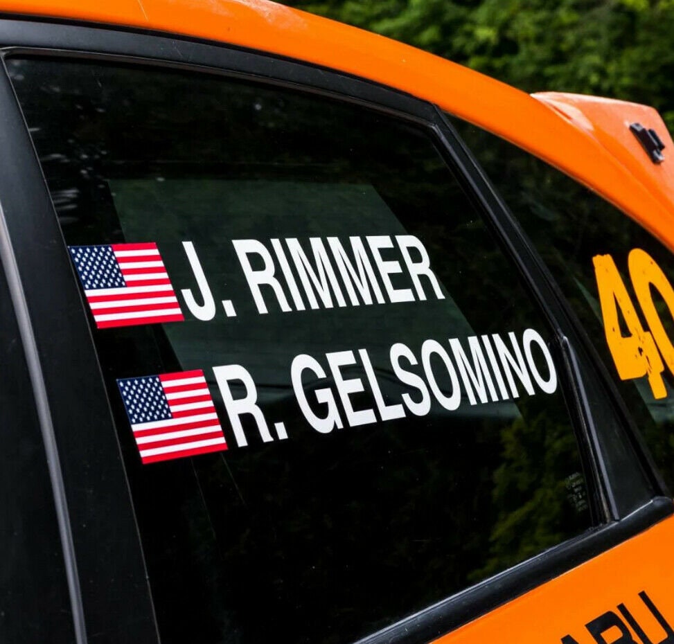 2PCS Rally Racing Name Drag Circuit Racing Name Custom Decals Any