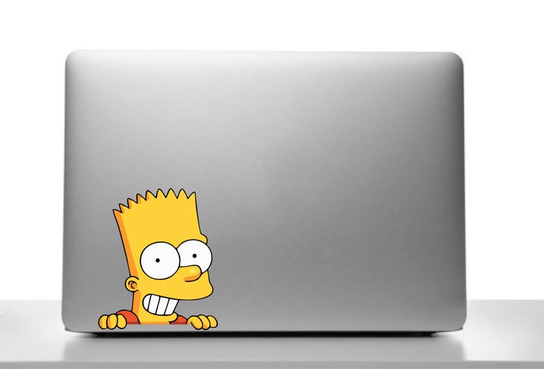 Bart Simpson Peeker Peeking Car Decals The Simpsons Pop Culture Laptop Android Tumblers iPad iPhone Vinyl stickers image 3