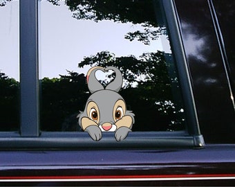 Panpan Peeker furtivement | Film Bambi | Disney | Dessin animé classique | Décalcomanies de voiture | Autocollants de lapin | ordinateur portable | Anime | iPad | Autocollants en vinyle