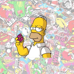 Homer Simpson Donut Peeker Peeking Car Decals the Simpsons Pop Culture ...