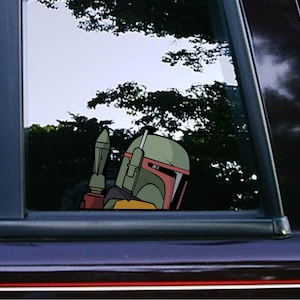 Boba Fett | Peeking Peeker | Star Wars | Disney | Car Decals | Anime | Classic Characters | Phone | iPad | Vinyl stickers