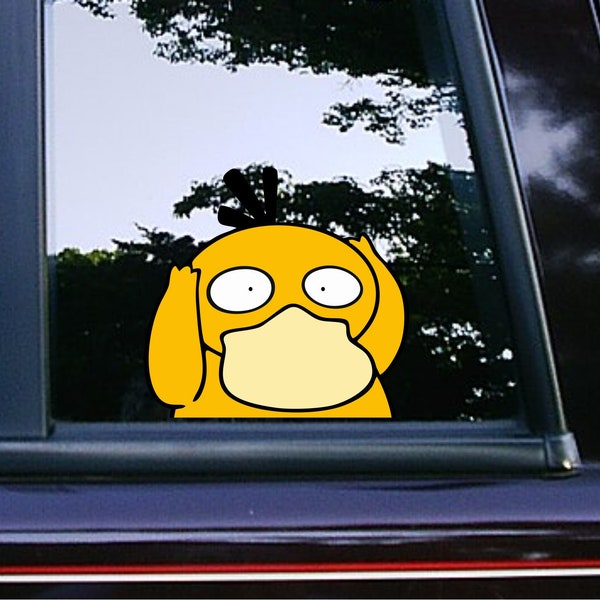 Pysduck Peeker Peeking | Pokemon | Custom Stickers | Car Decals | Psychic Pokemon | iPhone | Anime | iPad Stickers | Vinyl stickers