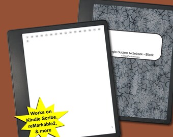 Kindle Scribe Blank Notebook: Hyperlinked Contents 80 Writing