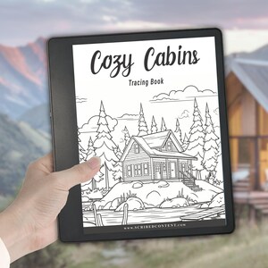 Livro de exercícios para Kindle Scribe: Cenas aconchegantes de uma cabana na montanha (Download em PDF com hiperlinks)