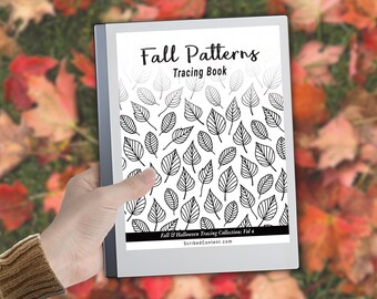 Plantilla para calcar diseños otoñales para reMarkable 2: 40 páginas para colorear de otoño (descarga en PDF)
