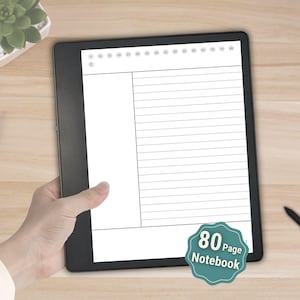 Kindle Scribe Cornell Notes Template: Hyperlinked Contents & 80 Writing Pages (PDF Download)