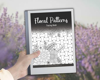 Floral Tracing Book for reMarkable 2: 40 Flower Pattern Pages (Hyperlinked PDF Download)