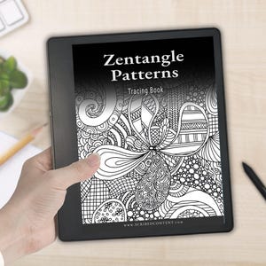 Zentangle Patterns Tracing Book for Kindle Scribe: 40 Doodle Art Pages (Hyperlinked PDF Download)