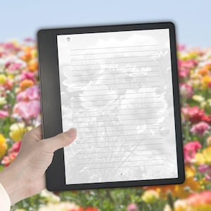 Flowers Notebook for Kindle Scribe: Floral Journal Template (Hyperlinked PDF Download)