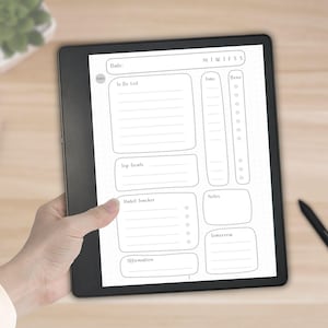 Kindle Scribe Daily Planner: Undated, to-Do, Goals, Notes (Hyperlinked PDF Download)