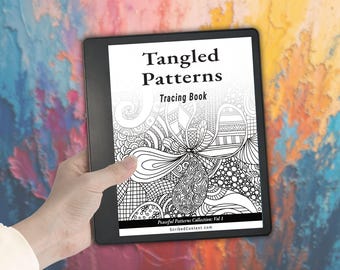 Tangled Patterns Tracing Book for Kindle Scribe: 40 Zen Doodle Art Pages (Hyperlinked PDF Download)
