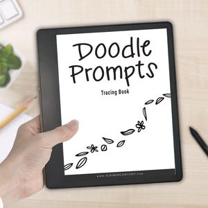 Kindle Scribe Doodle Prompts: Guided Art Activity Book (Hyperlinked PDF Download)