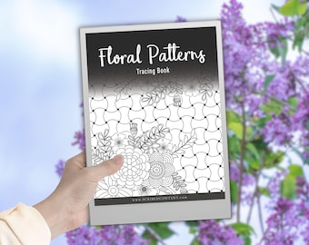 Floral Tracing Book for reMarkable Paper Pro: 40 Flower Pattern Pages (Hyperlinked PDF Download)