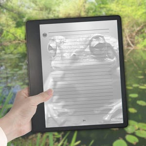 Carnet numérique grenouille pour Kindle Scribe : 40 pages de journal uniques (téléchargement PDF avec lien hypertexte)