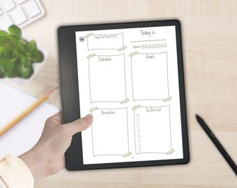 Kindle Scribe Daily Planner: Undated, Goals, To-Do (Hyperlinked PDF Download)