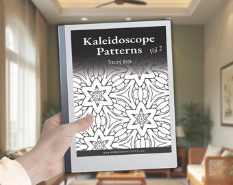 Livre de traçage reMarkable 2 Kaleidoscope Patterns V2 : 40 pages géométriques (téléchargement PDF avec lien hypertexte)