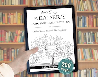 Paquete de plantillas para Kindle Scribe: 5 libros de caligrafía acogedores y con temática literaria (descargas en PDF con hipervínculos)