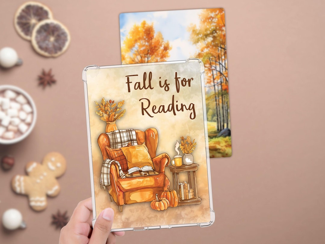 Fall Kindle Clear Case Inserts Printable: Bookish Autumn Scenery (PDF ...