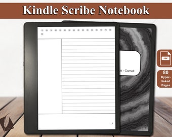 Kindle Scribe Cornell Notebook - Kindle Scribe Template with Hyperlinks PDF, Contents page, 80 pages for notes