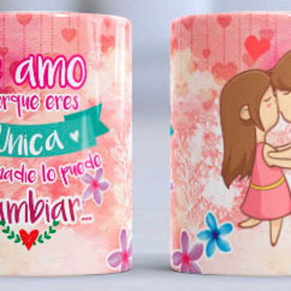 tazas de amor y amistad, regalo para pareja, mensajes de amor, te amo. coleccion 1.